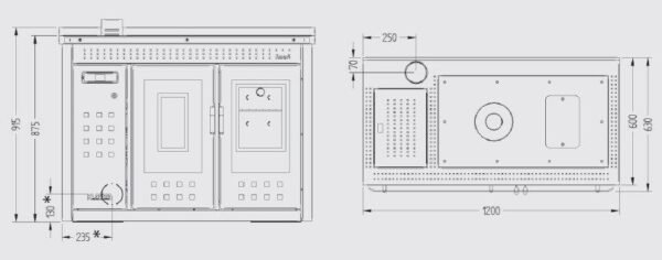 Pellet Thermo Cooktop SMART 120 25.2 kW - Klover - Image 2