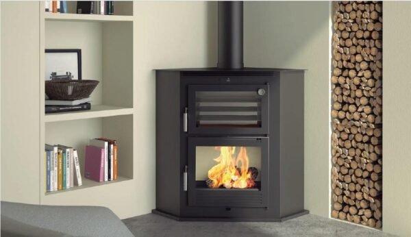 Corner Stove with Oven HL-100-R 8.5 kW - FM Calefacción