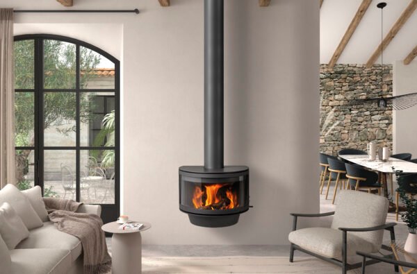 Cheminée à bois RONDE FRONTALE 11 kW - Rocal