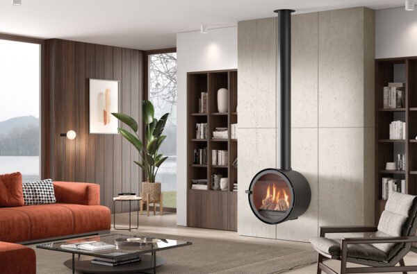 Wall-Mounted Wood-burning Fireplace D-7 8 kW - Rocal