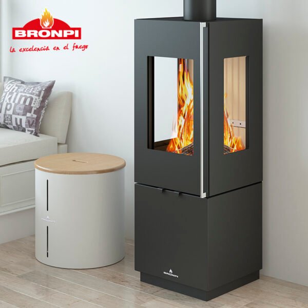 Poêle à bois BOMBAY 3C 7 kW - Bronpi