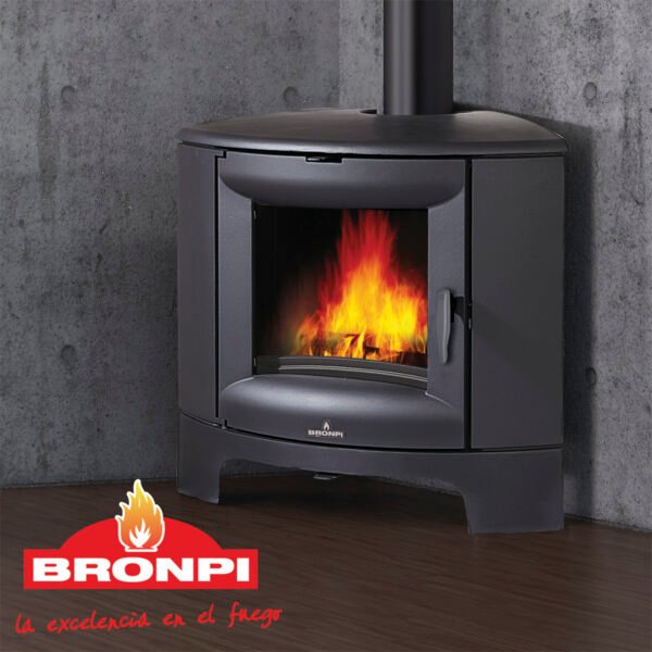 Poêle à bois d'angle en fonte BREMEN 11,5 kW - Bronpi – Image 2