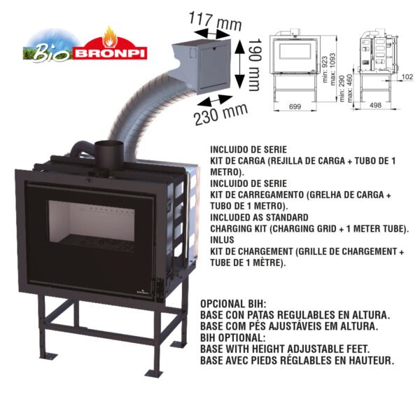 Wood/Pellet-burning Insert INSERT HYBRID - Bronpi - Image 3