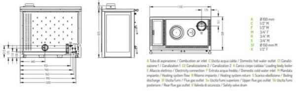 Wood-burning Thermo Cooktop ALTEA COUNTRY - Klover - Image 2