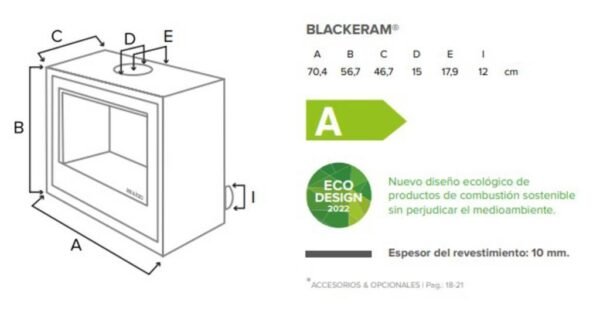 Front Wood Fireplace DIAMANTINE - Bellido - Image 3