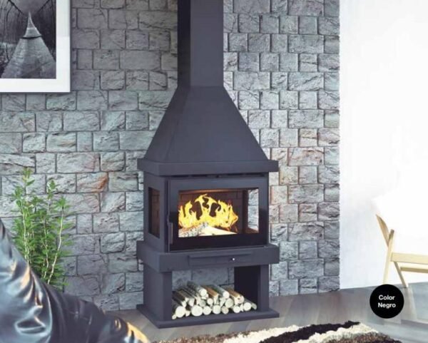 Ventilated Wall-Mounted Wood-burning Fireplace C-303-TK 12.5 kW - FM Calefacción