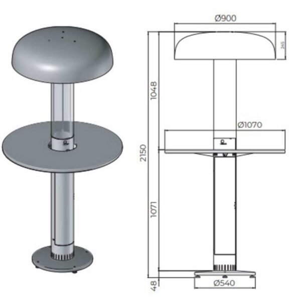 Poêle à granulés pyrolytique FARO sans cheminée - Paterno – Image 11