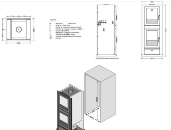 Wood Thermal Fireplace TWIN 16.3 with Oven - Ugo Cadel - Image 4