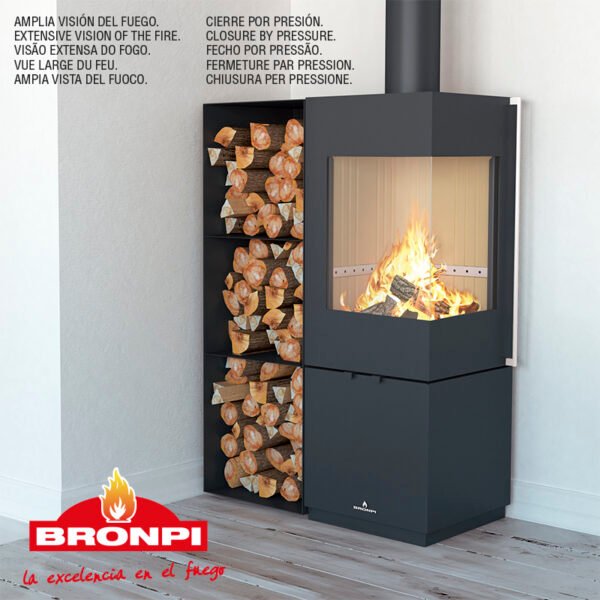 Stufa a legna BOMBAY E 7 kW - Bronpi - immagine 3