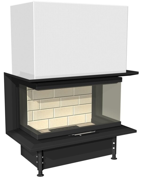 Three-sided Wood Monobloc CHOPOK 2R90 Natural Convection - Kobok