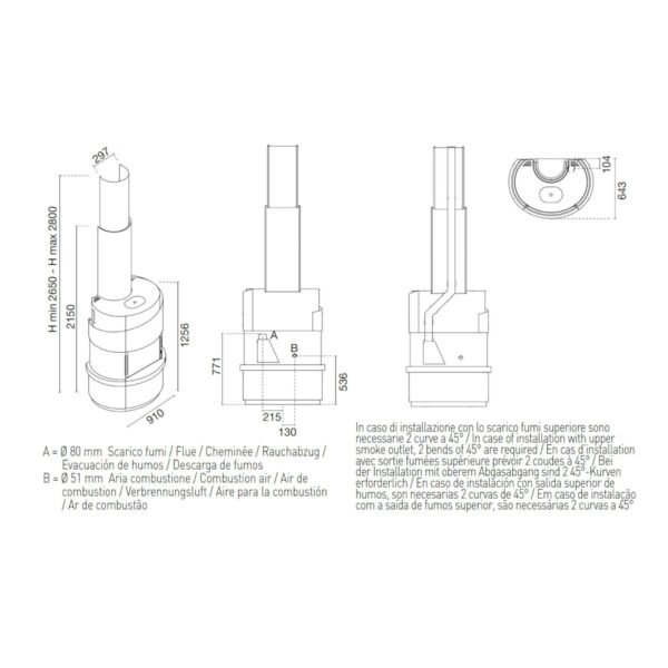 Caminetto a pellet a parete completo DANTE 7,5 kW - Eva Calor - immagine 4