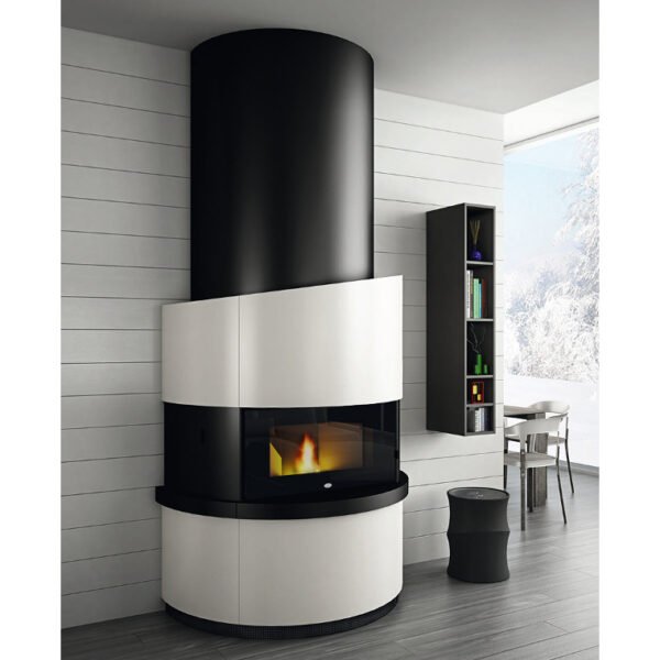 Caminetto a pellet a parete completo MICHELANGELO 12 kW - Eva Calor